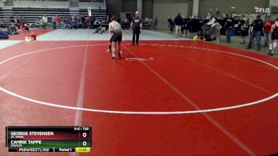 120 lbs Semifinal - Camrik Tappe, Staples vs George Stevensen, St. James