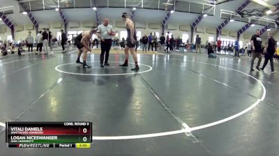 184 lbs Cons. Round 3 - Logan Niceswanger, Ohio University vs Vitali Daniels, Unattached-Edinboro