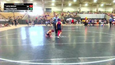 58 lbs Champ. Round 1 - Layla McCoy, Blackman Wrestling Club vs Kelli Phillips, GOVS Elite