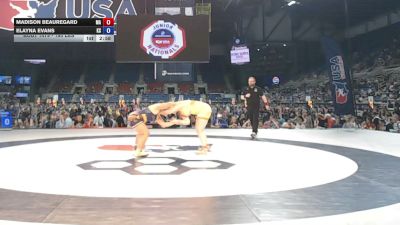190 lbs Champ. Rd Of 32 - Madison Beauregard, Massachusetts vs Elayna Evans, Kansas
