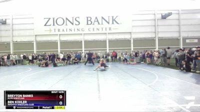 126 lbs Quarterfinal - Breyton Banks, Elite Wrestling vs Ben Kohler, Wasatch Wrestling Club