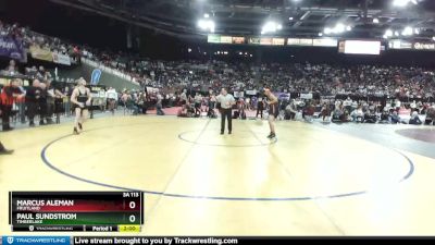 3A 113 lbs Semifinal - Marcus Aleman, Fruitland vs Paul Sundstrom, Timberlake