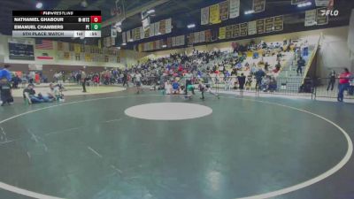74 lbs 5th Place Match - Nathaniel Ghabour, MTC - MANTANONA TRAINING CENTE vs Emanuel Chambers, Poway Elite