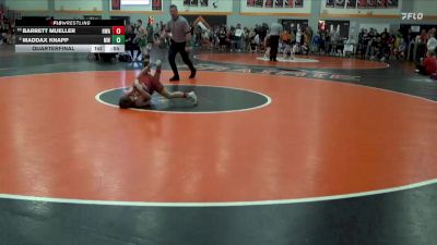 90 lbs Quarterfinal - Barrett Mueller, Hawkeye Wrestling Academy vs Maddax Knapp, Marion Wolves