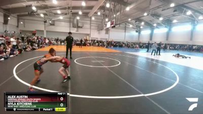 55 lbs Semifinal - Nyla Kitchens, Dead Shot Wrestling Club vs Alex Austin, Dripping Springs Youth Sports Association Wrestling Club