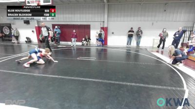 76 lbs Final - Kloe Routledge, Husky WC vs Bracen Bloxsom, Ponca City Wildcat Wrestling