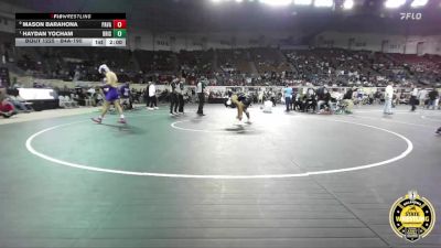 B4A-190 lbs Quarterfinal - Haydan Yocham, Bristow vs Mason Barahona, Pauls Valley