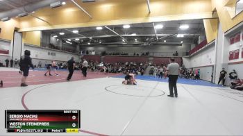 150 lbs Champ. Round 3 - Sergio Macias, Sahuarita High School vs Weston Steinepreis, Highland