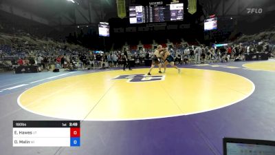 190 lbs Cons 32 #1 - Elijah Hawes, UT vs David Malin, WI