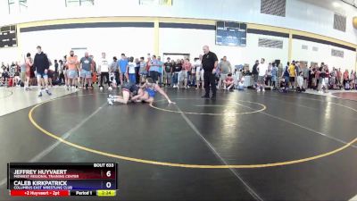 150 lbs Quarterfinal - Jeffrey Huyvaert, Midwest Regional Training Center vs Caleb Kirkpatrick, Columbus East Wrestling Club
