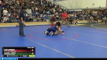 160 lbs Cons. Semi - Luis Andres, Santa Ana Wrestling vs Daniel Lopez, Tustin High School