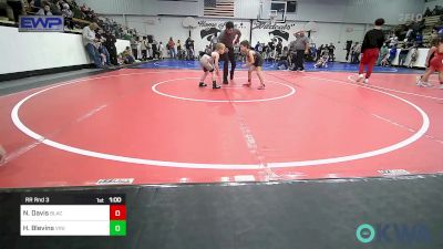 52 lbs Rr Rnd 3 - Nisaiah Davis, Black Fox Wrestling Club vs Hendrix Blevins, Vinita Kids Wrestling