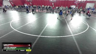 130 lbs Cons. Round 2 - Colton Vroman, B.A.M. Training Center vs Liam Powell, Wisconsin