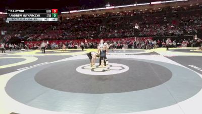 106 lbs 5th Place Match - Andrew Mlynarczyk, St. Edward vs D.J. Otero, Lorain