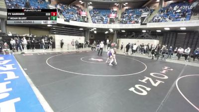 175 lbs Cons. Round 2 - Noah Blust, Elmhurst (York) vs Ty Gardner, Bloomington