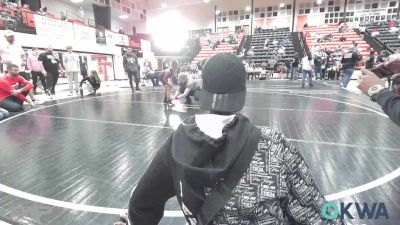 64 lbs Rr Rnd 4 - Leonardo McClain, Verdigris Youth Wrestling vs Ajae Carwile, Pin-king