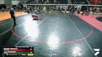 130 lbs Cons. Round 1 - Max Pedersen, Oregon vs Boone Foreman, Wyoming