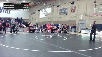 174 lbs 3rd Place Match - Bridger Foss, Southern Oregon vs Arashk Rasti, Simon Fraser (B.C.)