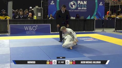 Jacob Michael Halloran vs Noah Von Norwood 2025 Pan Kids Jiu-Jitsu IBJJF Championship