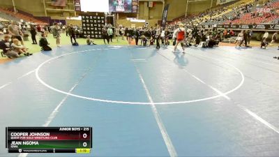 215 lbs Champ. Round 1 - Jean Ngoma, Iowa vs Cooper Johnson, Quest For Gold Wrestling Club