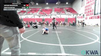 55 lbs Quarterfinal - Arthur Brashears, Piedmont vs Griffyn Moyer, Del City Little League Wrestling