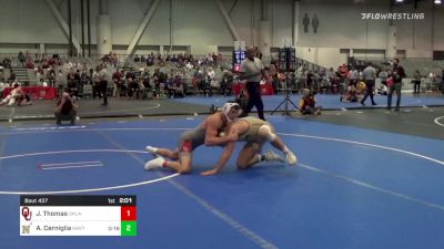 157 lbs 7th Place - Justin Thomas, Oklahoma vs Andrew Cerniglia, Navy