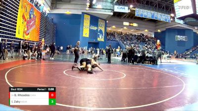 215 lbs Cons. Round 5 - Brock Rhoades, Caravel Academy vs Ibrahim Zaky, Woodgrove