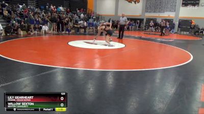 125 lbs Cons. Round 3 - Willow Sexton, Benton Community vs Lily Gearheart, Prairie, Cedar Rapids