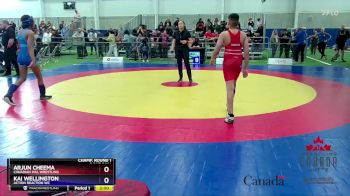 52kg Champ. Round 1 - Arjun Cheema, Canadian Mal Wrestling vs Kai Wellington, Action Reaction WC