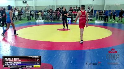 52kg Champ. Round 1 - Arjun Cheema, Canadian Mal Wrestling vs Kai Wellington, Action Reaction WC