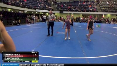 80 lbs Quarterfinal - Oakleigh Pierce, Waverly Area Wrestling Club vs Elaine Sommer, Victory School Of Wrestling