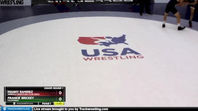 120 lbs Champ. Round 1 - Frankie Brickey, California vs Manny Ramirez, Arreola Wrestling Club (AWC)