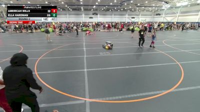 90 lbs Round 2 - Ella Hardman, Unattached vs Americah Mills, Roundtree Wrestling