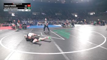 4A/3A/2A/1A Girls 120 Cons. Round 3 - Baylee Buchanan, Banks Girls vs Janelle Towers, Taft Girls