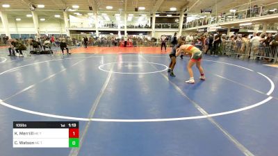 105 lbs Rr Rnd 4 - Kilee Merriill, ME Trappers WC vs Catori Watson, ME Trappers WC