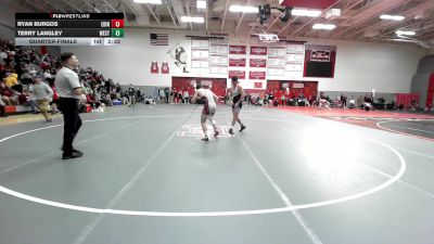 157 lbs Quarterfinal - Ryan Burgos, Edinboro vs Terry Langley, West Virginia - Unatt