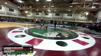 140 lbs 2nd Place Match - Kason Barry, Union Center vs Langdon Klinkhammer, West Central