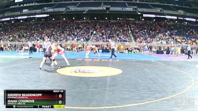 D3-165 lbs Champ. Round 1 - Isaiah Cosgrove, Kingsley Area HS vs Andrew Beadenkopf, Michigan Center HS