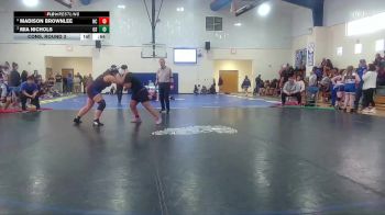 Girls 235 lbs Cons. Round 3 - Mia Nichols, Ocean Springs Women vs Madison Brownlee, Harrison Central HS