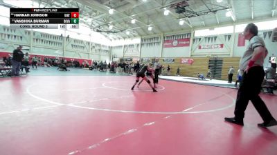 135 lbs Cons. Round 5 - Vanshika Burman, Dougherty Valley vs Hannah Johnson, Vintage