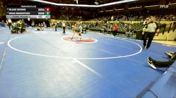 126 Class 1 lbs Cons. Round 3 - Sean Reinertsen, Warsaw vs Blake Bodine, Centralia