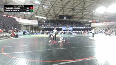 Girls 4A 110 lbs Cons. Round 2 - Berklie Iverson, Union (Girls) vs Elizabeth Briggs, Kennedy Catholic (Girls)