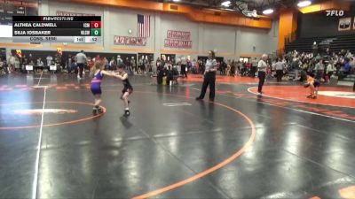 PW-3 lbs Cons. Semi - Althea Caldwell, Iowa City MatPac vs Silia Iosbaker, North Liberty Club Wrestling