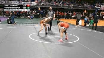 6A 120 lbs Cons. Round 1 - Tiana Crawford, Rockwall Heath vs Geneiveve Bielefeld, San Antonio Madison
