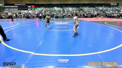 46 lbs Quarterfinal - Zayn Sandoval, Team Selma vs Loki Camarena, SoCal Hammers