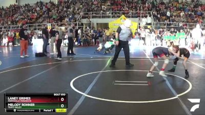 80 lbs Round 1 - Melody Rohner, Teays Valley vs Laney Grimes, Marysville Monarchs