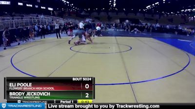 180 lbs Round 1 - Eli Poole, Flowery Branch High School vs Brody Jeckovich, Triangle Wrestling