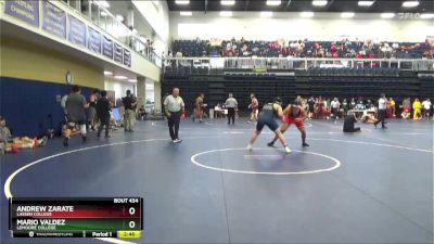 197 lbs Cons. Round 4 - Andrew Zarate, Lassen College vs Mario Valdez, Lemoore College