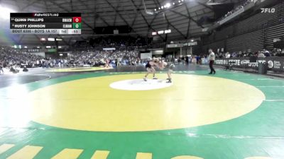 Boys 1A 157 lbs Cons. Round 3 - Rusty Johnson, Elma vs Quinn Phillips, Omak