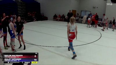 80 lbs Round 5 (6 Team) - BryLee Irsik, Nebraska Red Girls vs Etta Mercier, Nebraska Blue Girls